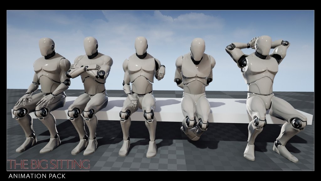 图片[1]-【UE资源】人物姿势动作合集包-Lean Lay Sit Stand – animation Bundle-IMAXCG