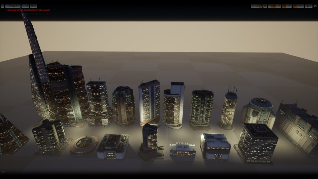 图片[3]-【UE虚幻资源】低模现代科幻建筑包-Low Poly Modern/Sci-Fi Building Models-IMAXCG