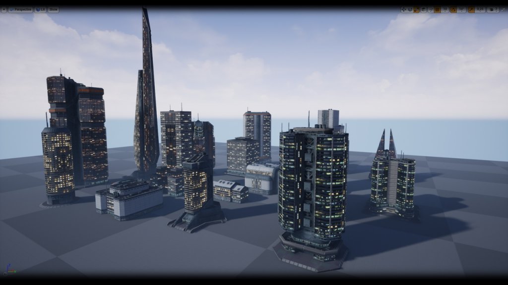 图片[8]-【UE虚幻资源】低模现代科幻建筑包-Low Poly Modern/Sci-Fi Building Models-IMAXCG
