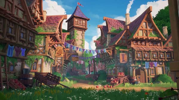 【UE资源】模块化卡通中世纪小镇-Modular Stylized Medieval Town ( Medieval Town Medieval Medieval Stylised Town )-IMAXCG