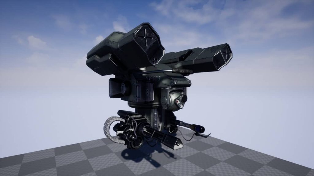 图片[1]-【UE资源】科幻无人机-PBR Dron-IMAXCG