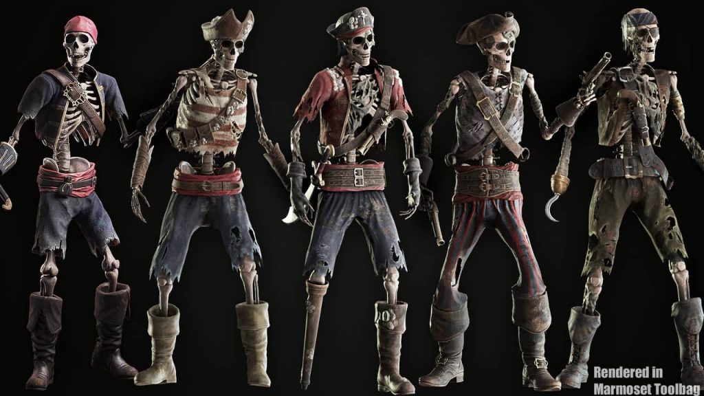 图片[2]-【UE资源】3D骷髅海盗模型包-Skeleton Pirate Bundle-IMAXCG