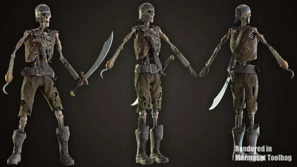 图片[5]-【UE资源】3D骷髅海盗模型包-Skeleton Pirate Bundle-IMAXCG