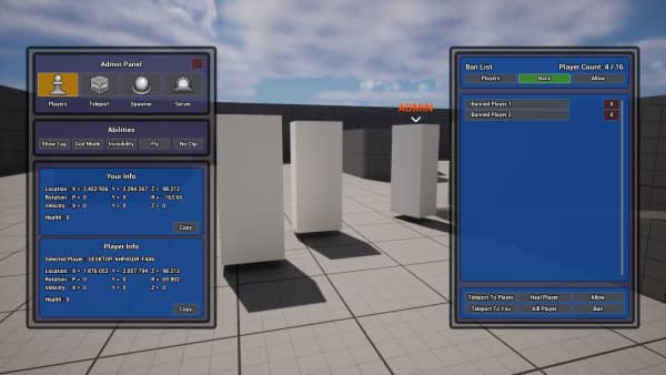 【UE资源】管理员菜单-Admin Menu-IMAXCG