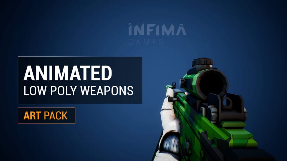 【UE资源】枪支武器动画包-Animated Low Poly Weapons v1.0-IMAXCG