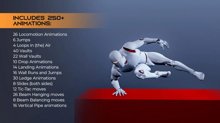 【UE资源】跑酷动画包-Parkour Animations-IMAXCG