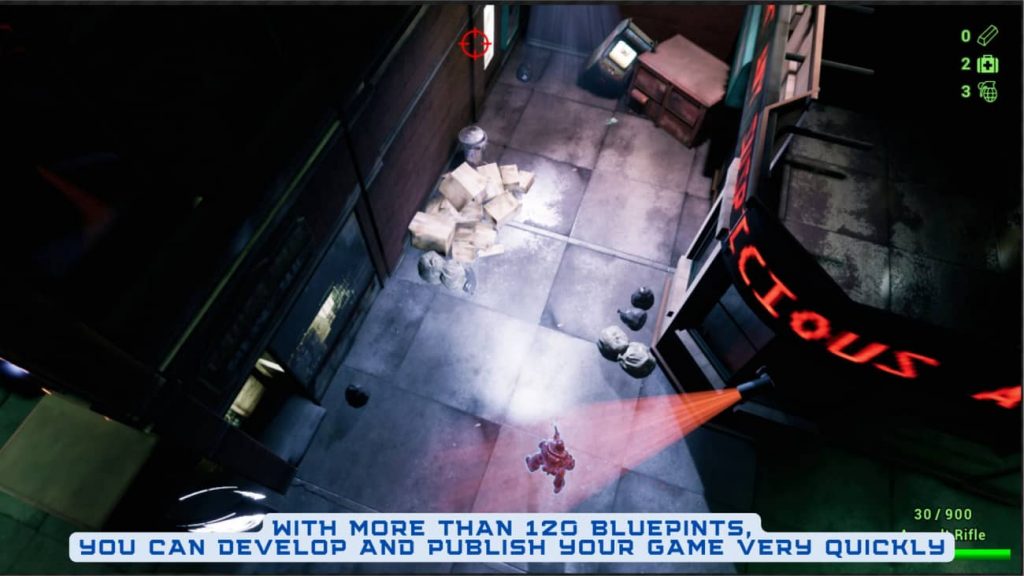 图片[1]-【UE资源】射击游戏蓝图模板-Defender: Top Down Shooter-IMAXCG