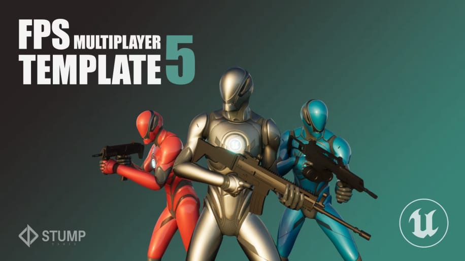 【UE资源】FPS多人射击游戏模板-FPS Multiplayer Template 5-IMAXCG