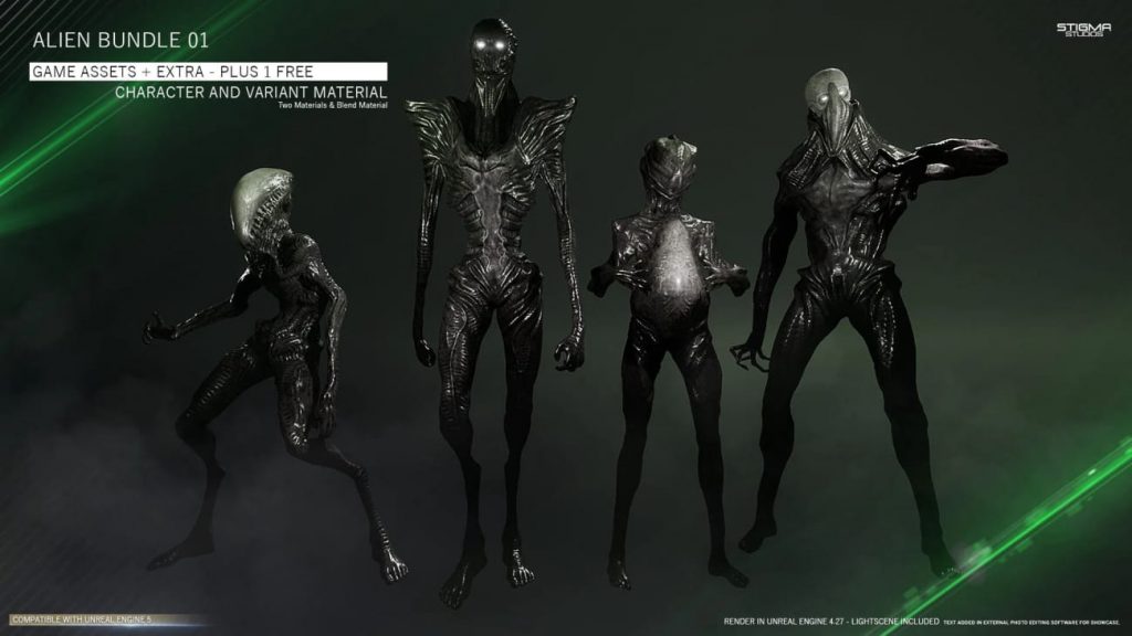 图片[2]-【UE资源】游戏科幻怪物资源合集包-Insane Pack 01-Game Assets+Extra-IMAXCG