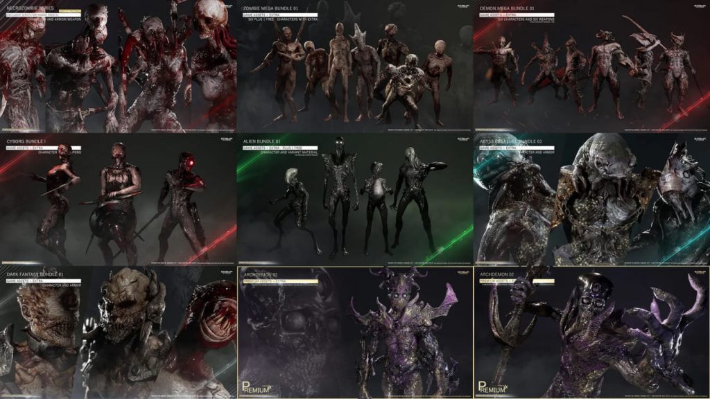 图片[6]-【UE资源】游戏科幻怪物资源合集包-Insane Pack 01-Game Assets+Extra-IMAXCG