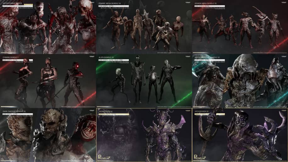 图片[9]-【UE资源】游戏科幻怪物资源合集包-Insane Pack 01-Game Assets+Extra-IMAXCG