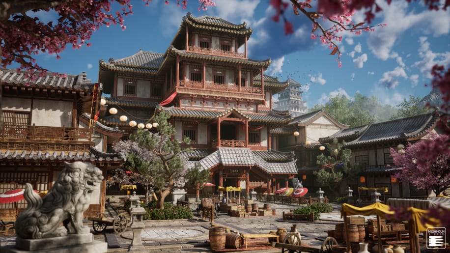 【UE资源】日本风格建筑-Feudal Japan Megapack-IMAXCG
