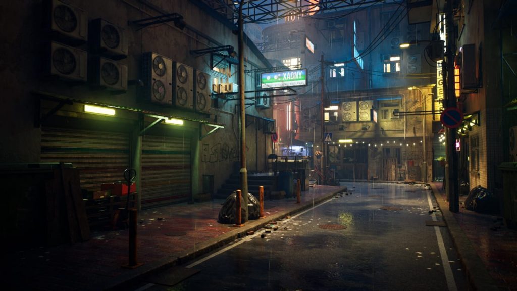 图片[2]-【UE资源】雨中霓虹街道-Rainy Neon Streets-IMAXCG