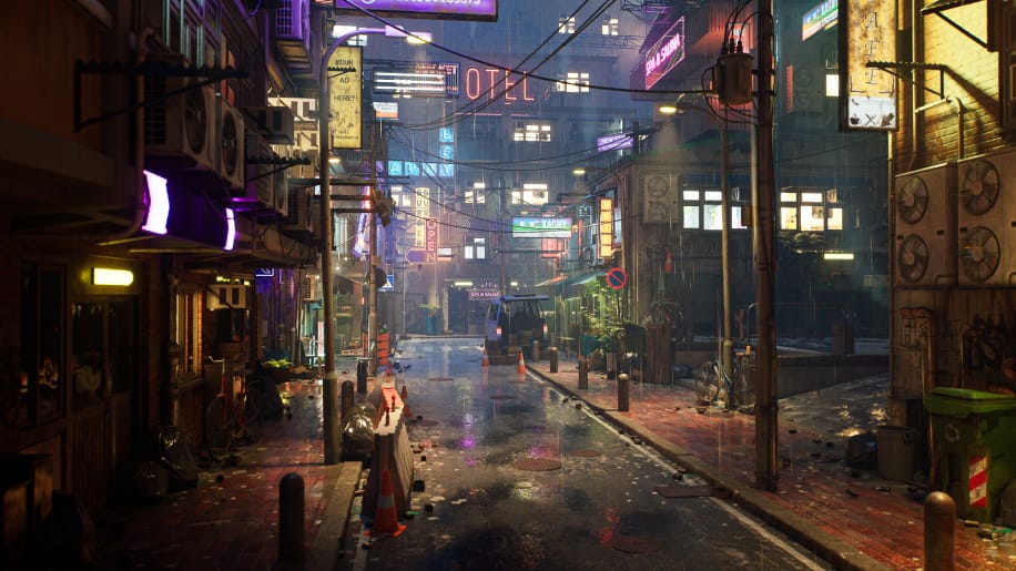 【UE资源】雨中霓虹街道-Rainy Neon Streets-IMAXCG