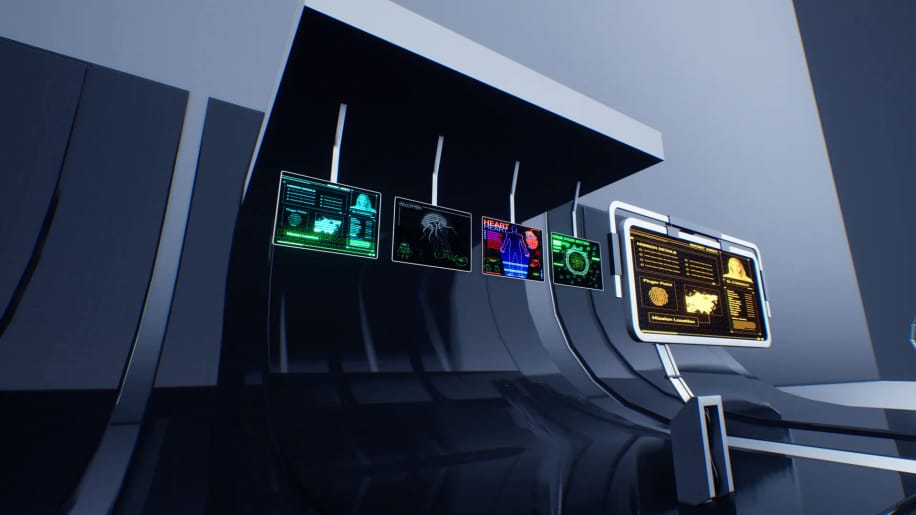 【UE资源】未来科技屏幕材质和屏幕道具包-60 Futuristic Screen Material with Screen Props Pack AI SOURCE-IMAXCG