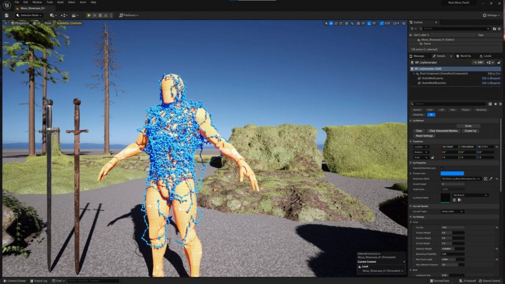 图片[3]-【UE资源】程序化常春藤和藤蔓生成插件-Crazy Ivy – Procedural Ivy & Vine Generator Plug-in – Auto Grow Plants In Editor-IMAXCG