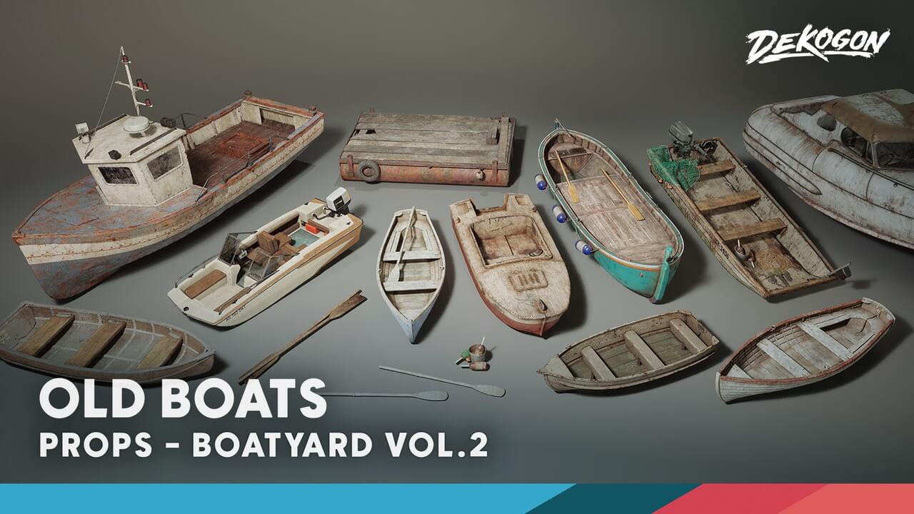 【UE虚幻资源】船坞旧船 Vol. 2-Boatyard VOL.2 – Old Boats (Nanite)-IMAXCG