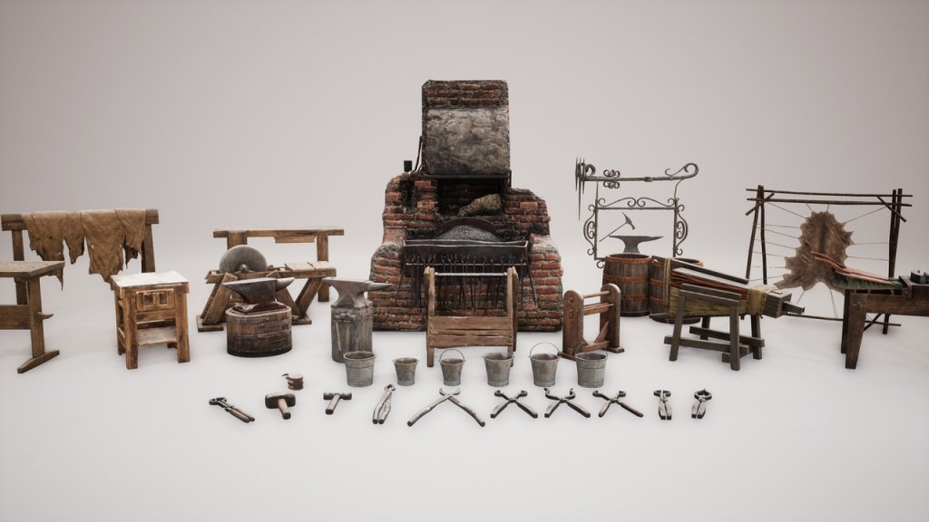 图片[1]-【UE虚幻资源】中世纪工匠工具-Medieval VOL.7 – Craftsman Tools-IMAXCG
