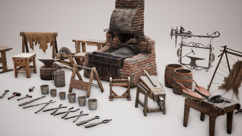 图片[2]-【UE虚幻资源】中世纪工匠工具-Medieval VOL.7 – Craftsman Tools-IMAXCG