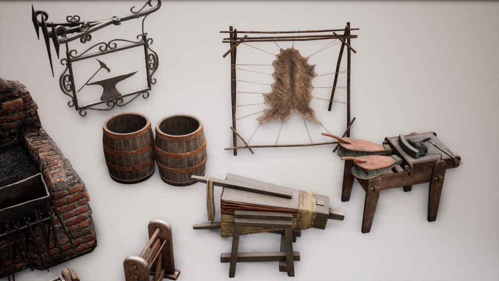 图片[4]-【UE虚幻资源】中世纪工匠工具-Medieval VOL.7 – Craftsman Tools-IMAXCG
