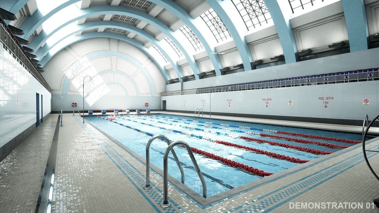 【UE虚幻资源】大型模块化游泳池-Modular Swimming Pool Megapack-IMAXCG