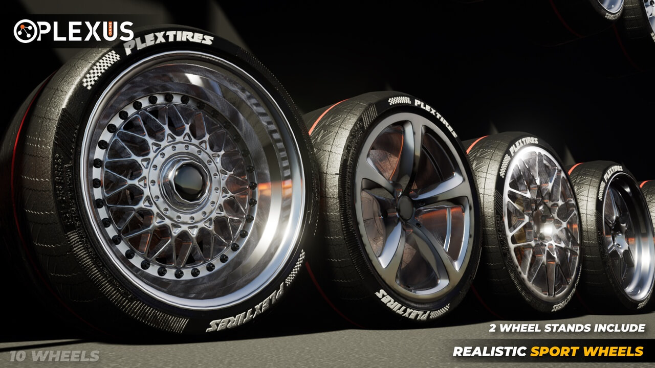 【UE虚幻资源】逼真运动轮毂2-Realistic Sport Wheels 2 – Unreal Engine-IMAXCG