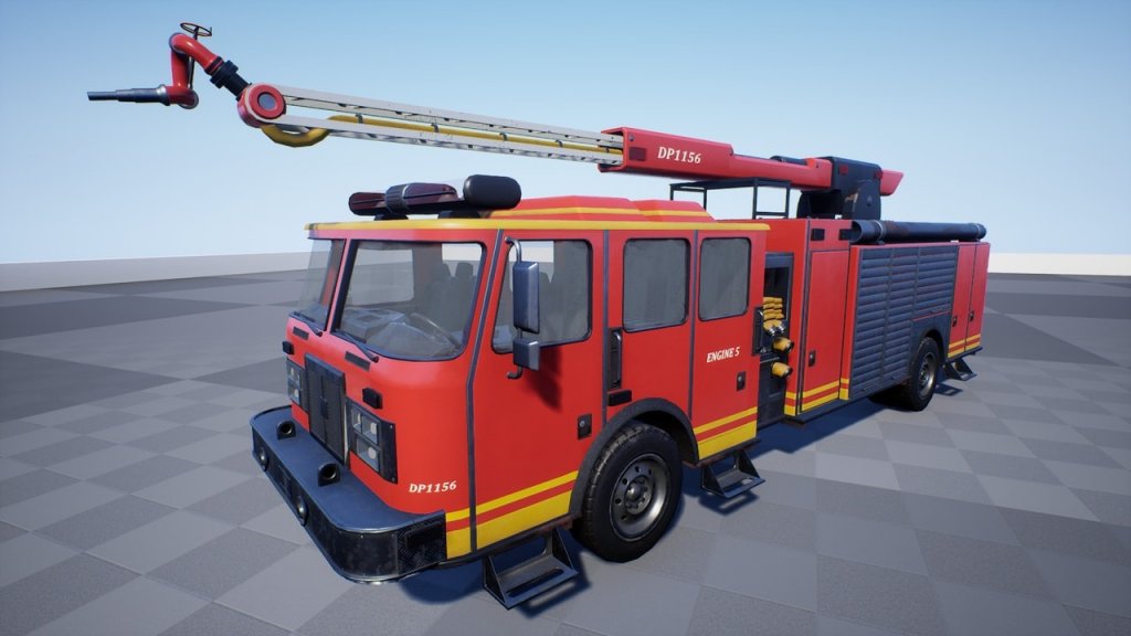 图片[4]-【UE虚幻资源】多人联机消防车 (云梯水炮)-Replicated Drivable Firetruck Ladder & Water-IMAXCG