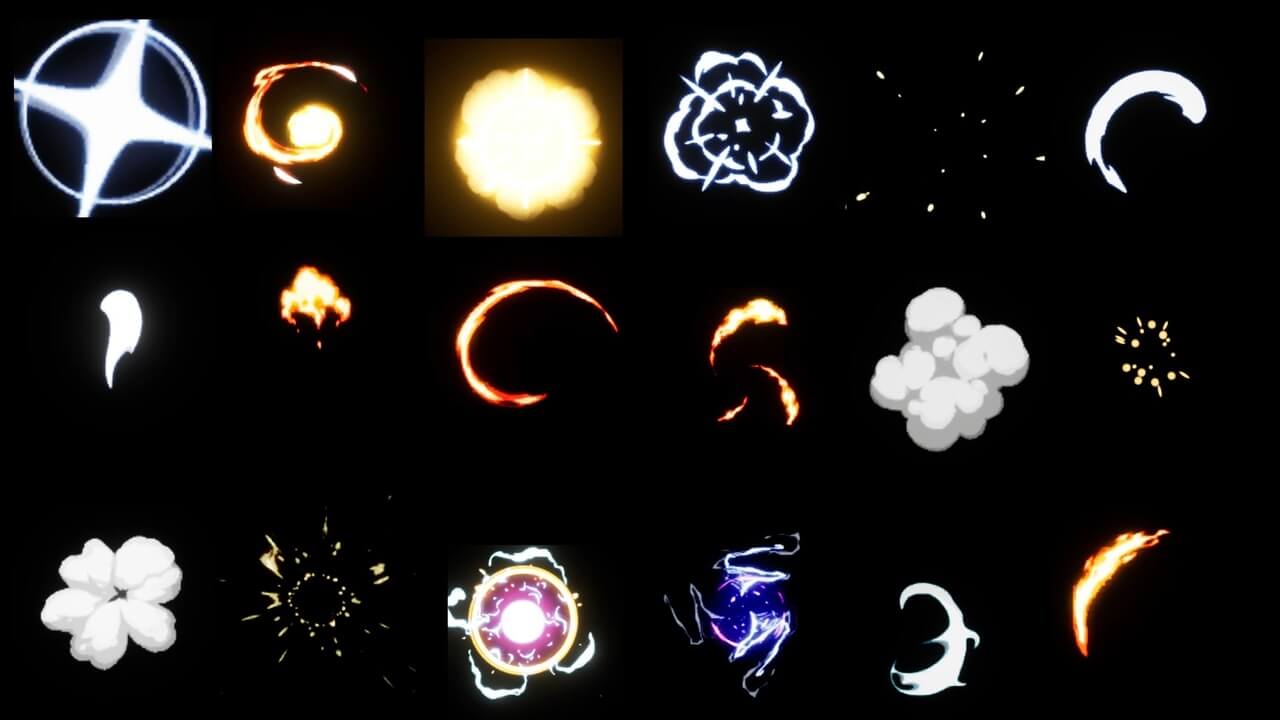 【UE虚幻资源】烟雾爆炸特效包-Smokes and Explosion: Realistic and Stylized (39 pcs)-IMAXCG