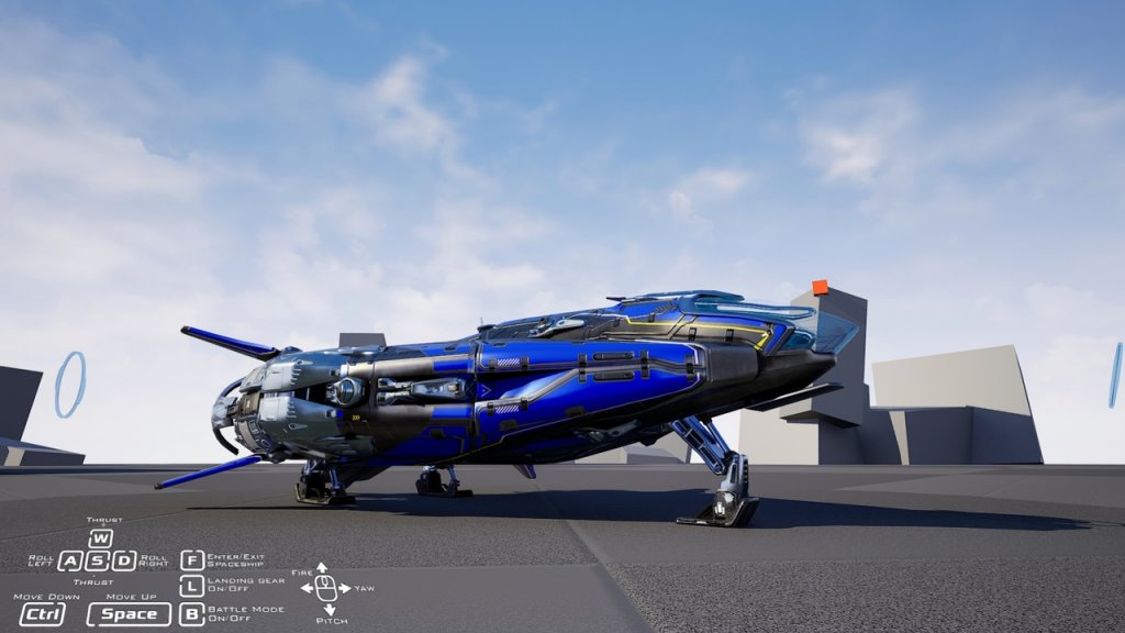 图片[1]-【UE虚幻资源】宇宙飞船-Stellar Phoenix Shuttle – Spaceship With Controller-IMAXCG