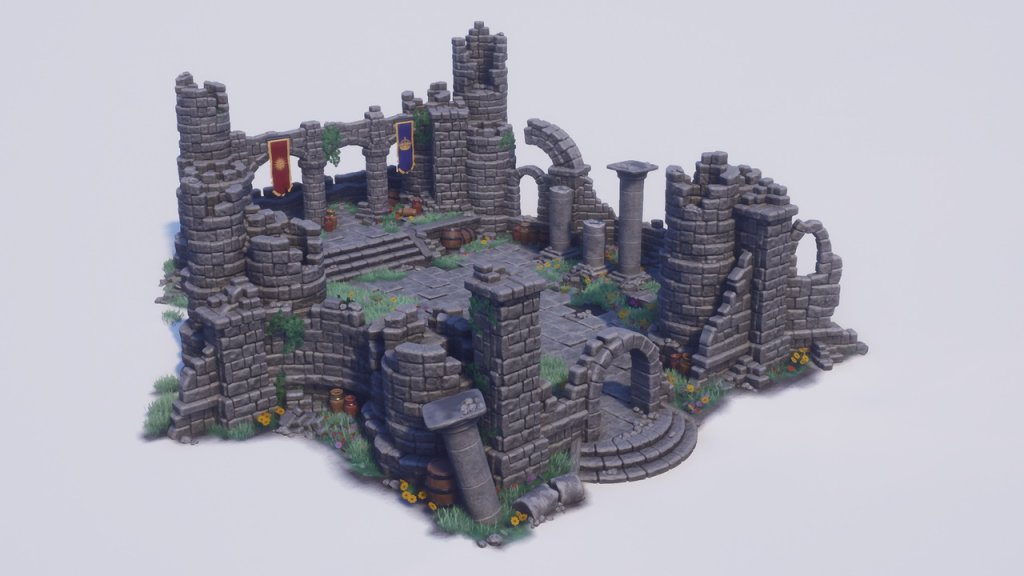 图片[1]-【UE虚幻资源】风格化石头废墟包-Stylized – Stone Ruins Pack-IMAXCG