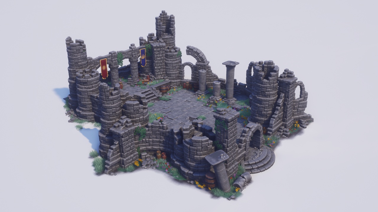 【UE虚幻资源】风格化石头废墟包-Stylized – Stone Ruins Pack-IMAXCG