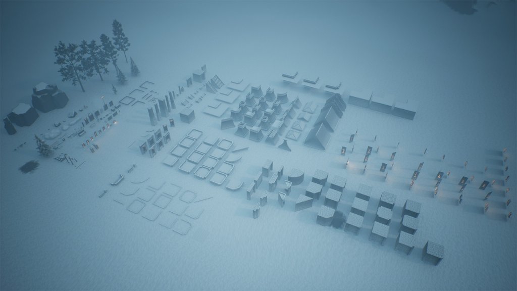 图片[4]-【UE虚幻资源】风格化冬季城市-Stylized winter city environment-IMAXCG