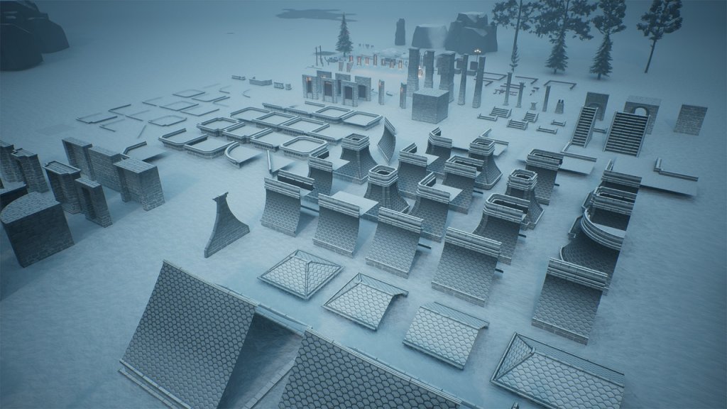图片[6]-【UE虚幻资源】风格化冬季城市-Stylized winter city environment-IMAXCG