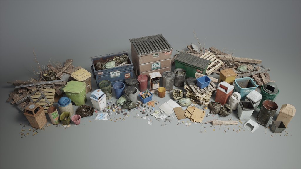 图片[1]-【UE虚幻资源】城市街道垃圾 Vol. 1-Trash VOL.1 – City Streets (Nanite and Low Poly Versions)-IMAXCG