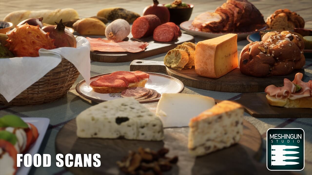 【UE虚幻资源】食物扫描资源包-Food Scans-IMAXCG