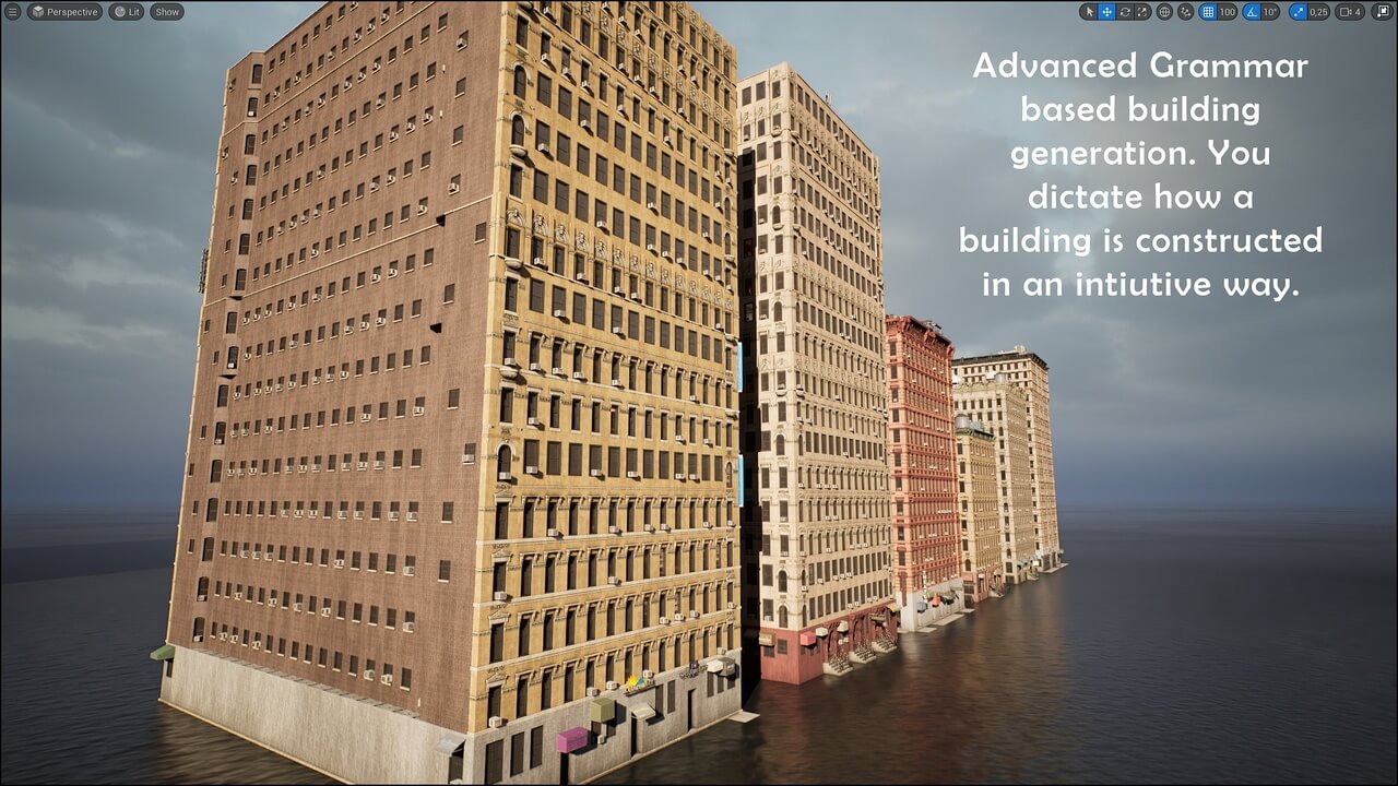 【UE虚幻资源】程序化建筑生成器专业版-Procedural Building Generator Pro-IMAXCG