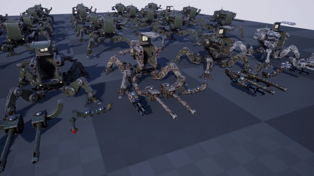 图片[1]-【UE虚幻资源】科幻四足机甲-SCI FI: QUADRAPED MECH-IMAXCG